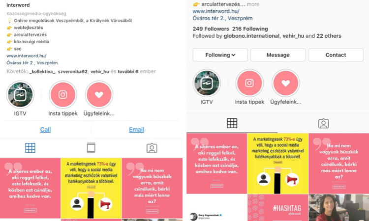 Megújulnak az Instagram profilok